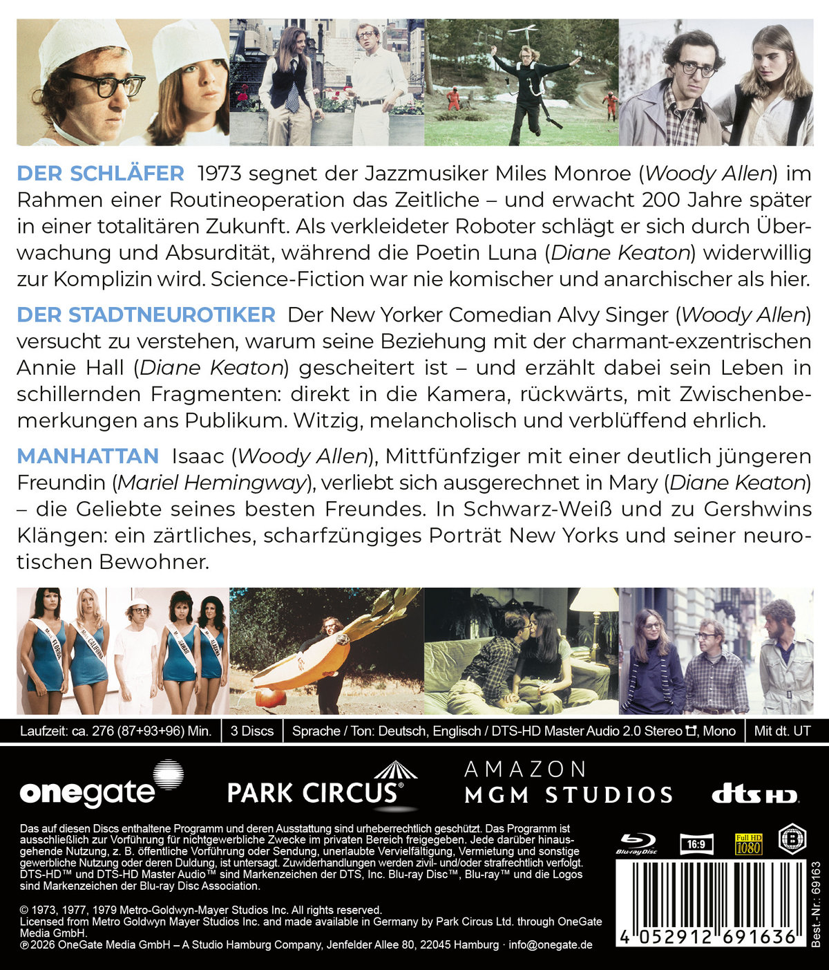 Woody Allen Triple Feature - Der Schläfer / Der Stadtneurotiker / Manhattan  [3 BRs]  (Blu-ray Disc)