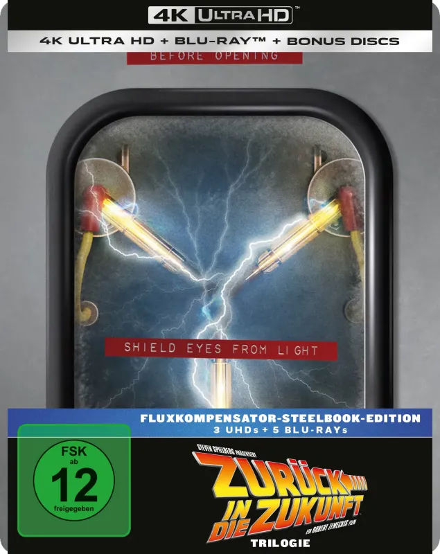 Zurück in die Zukunft – Trilogie – Fluxkompensator- Limited Steelbook Edition (3 4K Ultra HDs+5 Blu-rays)