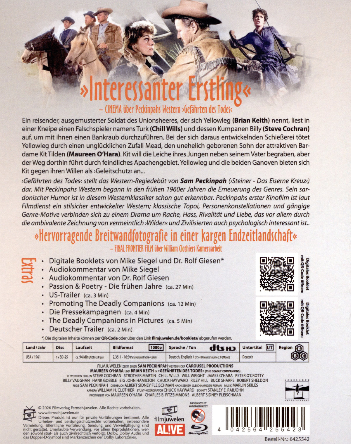 Gefährten des Todes (The Deadly Companions) (Filmjuwelen)  (Blu-ray Disc)
