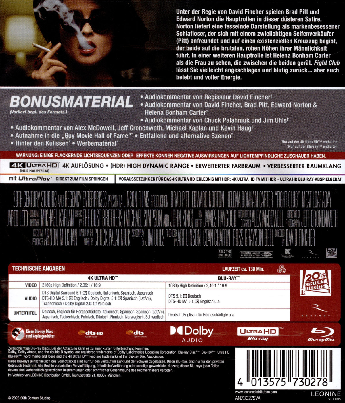 Fight Club  (4K Ultra HD) (+ Blu-ray)