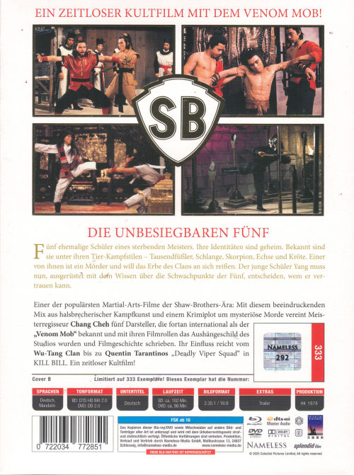 Die unbesiegbaren Fünf - Uncut Mediabook Edition (DVD+blu-ray) (B)