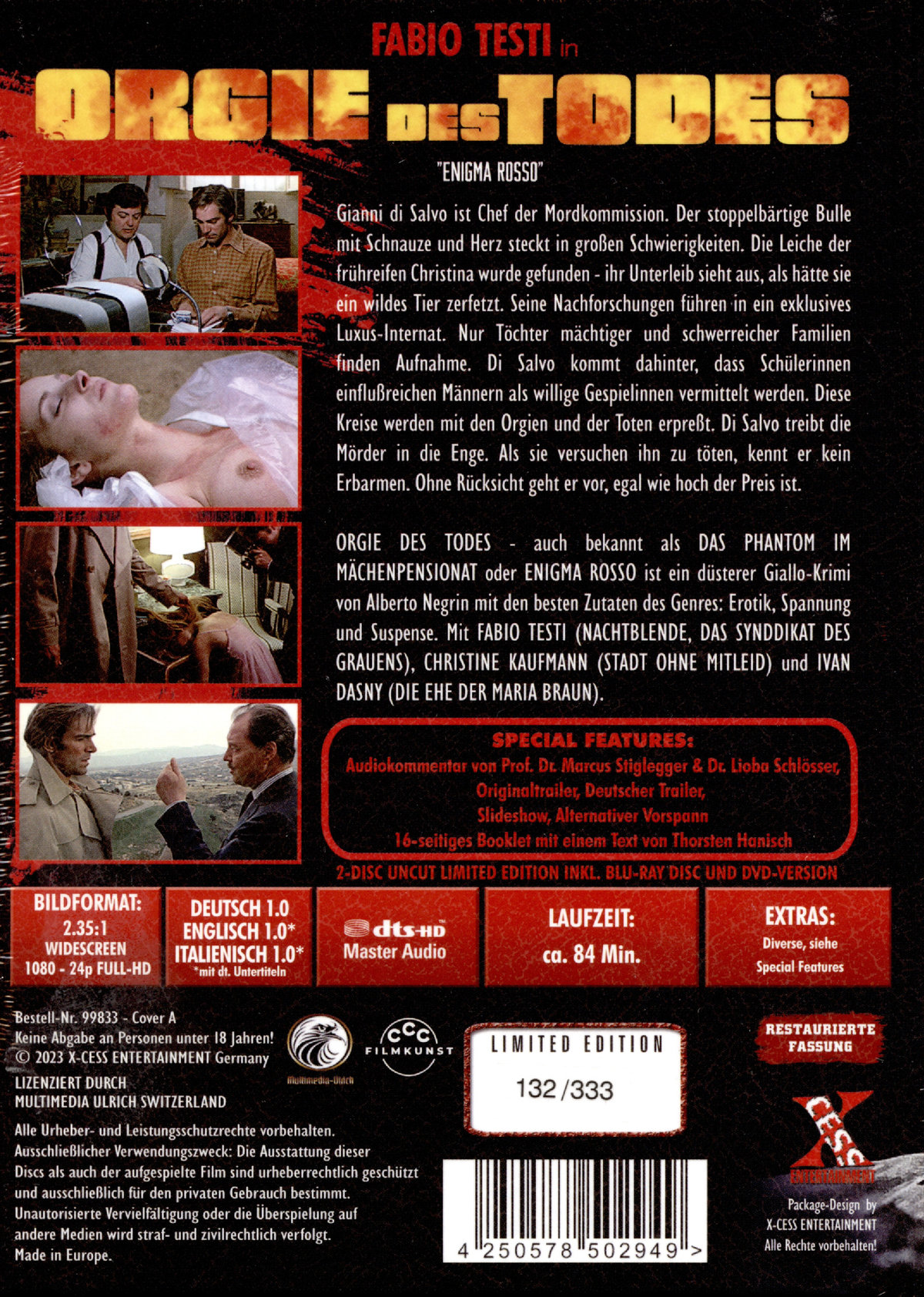 Orgie des Todes (Enigma Rosso) - Uncut Mediabook Edition  (DVD+blu-ray) (A)
