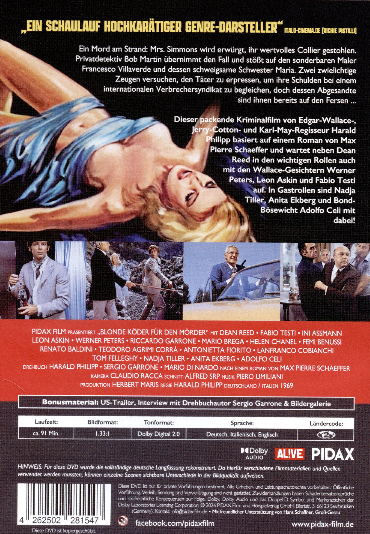 Blonde Köder für den Mörder / Starbesetzter Kriminalfilm von Edgar-Wallace-Regisseur Harald Philipp (Pidax Film-Klassiker)  (DVD)