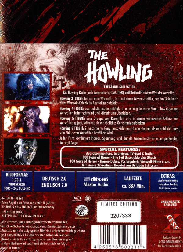 The Howling – The Sequel Collection - Uncut Mediabook Edition  (blu-ray) The Howling – The Sequel Collection - Uncut Mediabook Edition  (blu-ray)