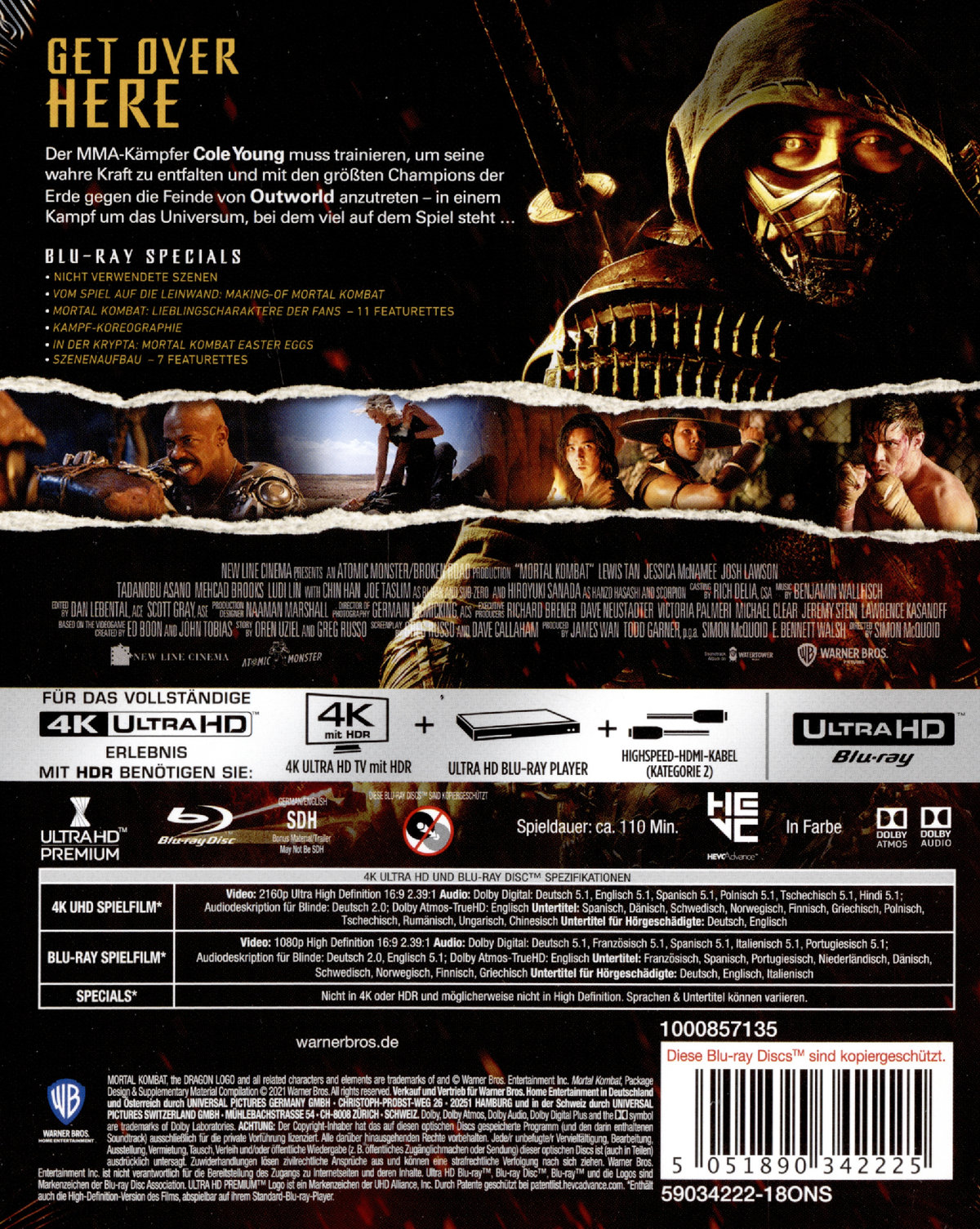 Mortal Kombat (2021) - Steelbook - Limited Edition  (4K Ultra HD) (+ Blu-ray) 