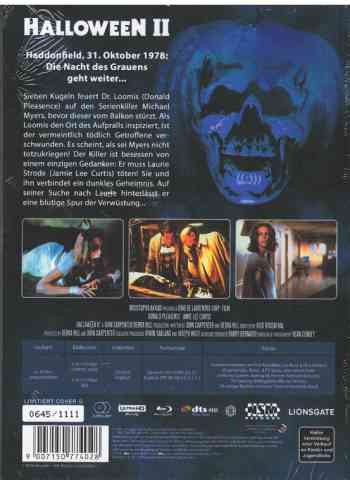 Halloween 2 - Das Grauen kehrt zurück - Uncut Mediabook Edition (4K Ultra HD+blu-ray) (G)