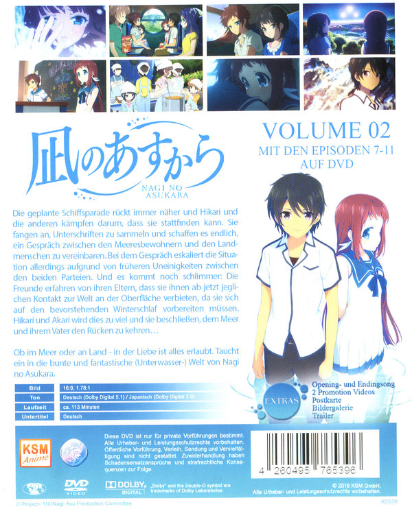 Nagi No Asukara - Volume 2 - Episoden 07-11  (DVD)