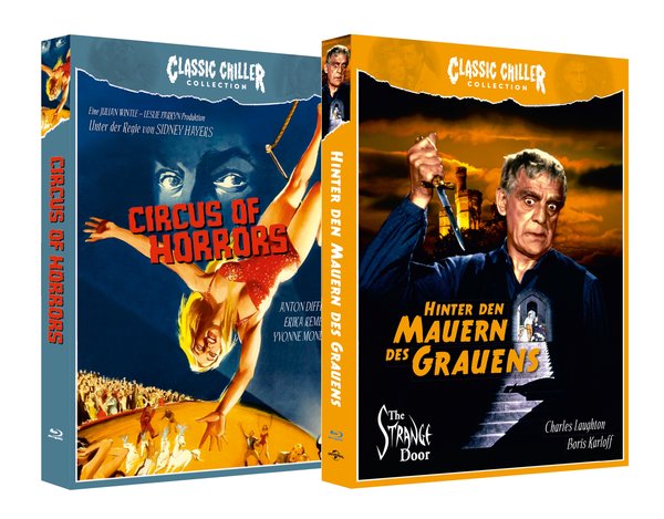 CIRCUS OF HORRORS / HINTER DEN MAUERN DES GRAUENS - CLASSIC CHILLER COLLECTION BUNDLE # 1 - Limited Edtion  (+Soundtrack-CD) (+ Hörspiel-CD)  [2 BRs]  (Blu-ray Disc)