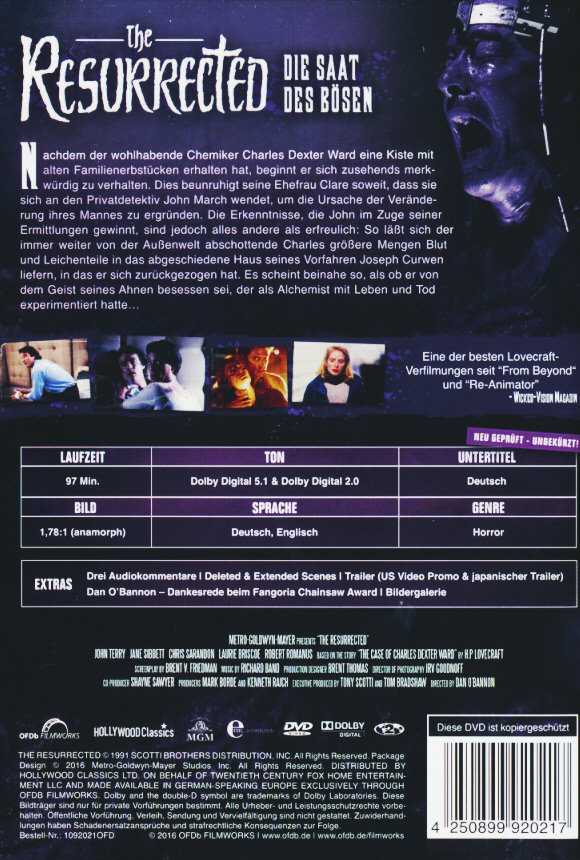 The Resurrected - Die Saat des Bösen - Uncut Edition  (DVD)