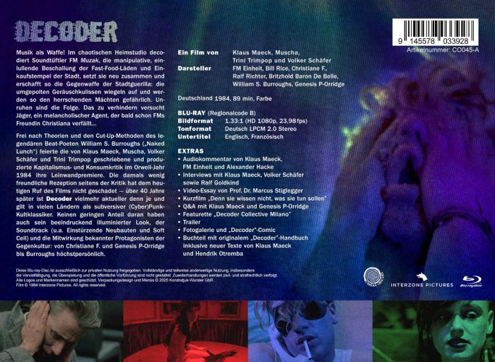 Decoder - Uncut Mediabook Edition  (blu-ray) (A)
