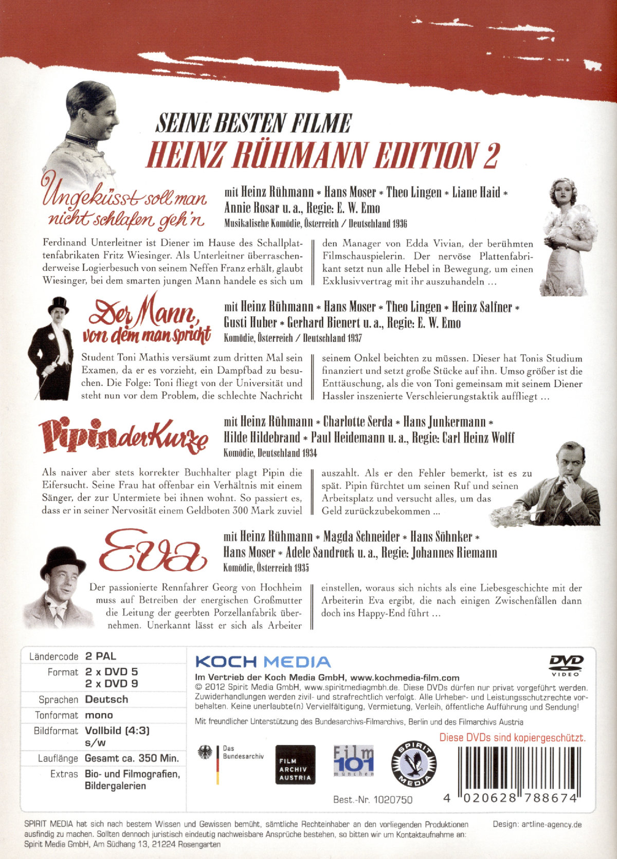 Heinz Rühmann Edition 2  [4 DVDs]  (DVD)