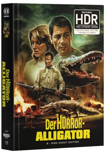 Horror-Alligator, Der 1+2 - Uncut Mediabook Edition  (DVD+blu-ray+4K Ultra HD) (A)