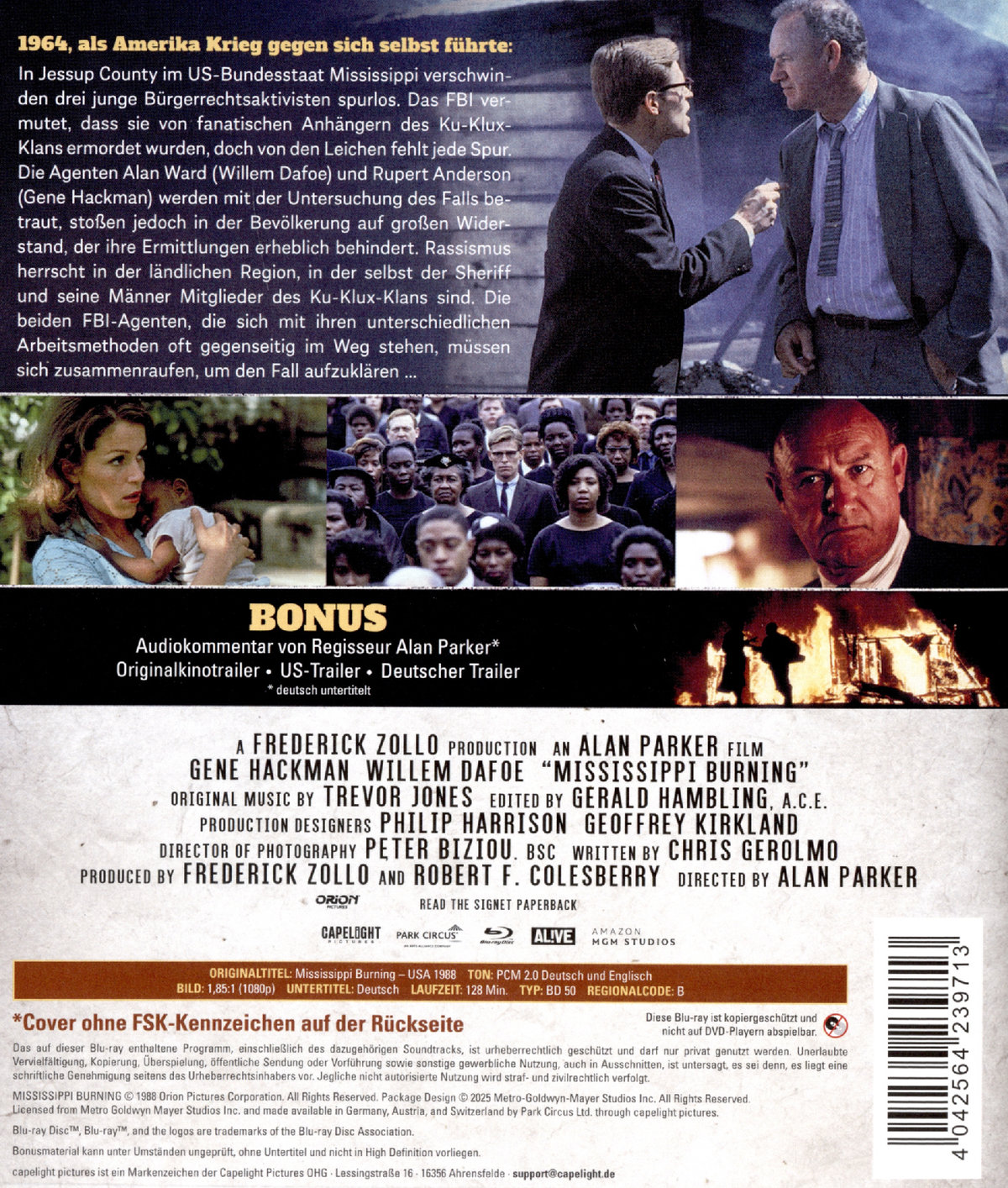 Mississippi Burning – Die Wurzel des Hasses  (Blu-ray Disc)