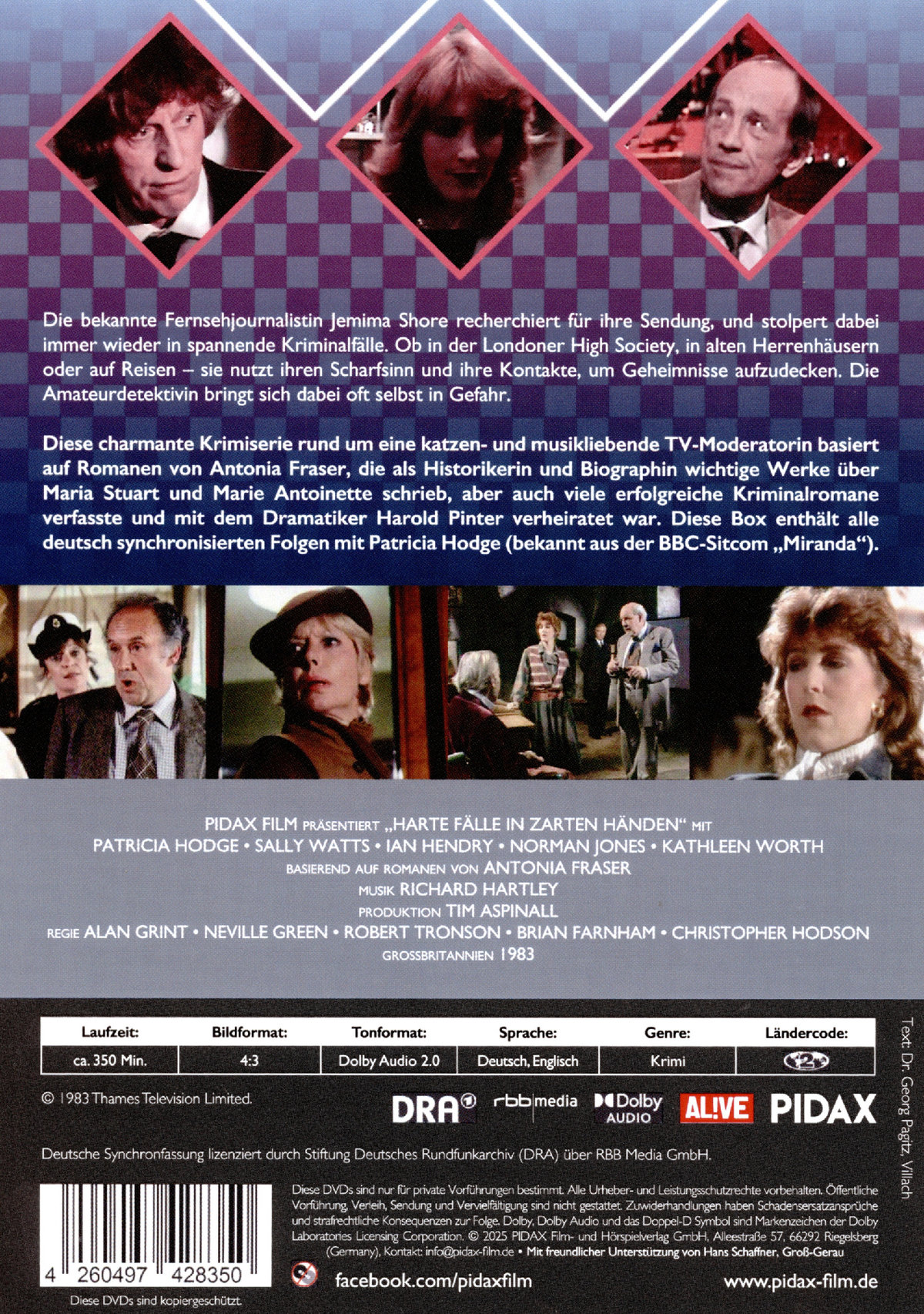 Harte Fälle in zarten Händen (Jemima Shore Investigates) / Alle 7 deutsch synchronisierten Folgen der Krimiserie mit Patricia Hodge (Pidax Serien-Klassiker)  [2 DVDs]  (DVD)
