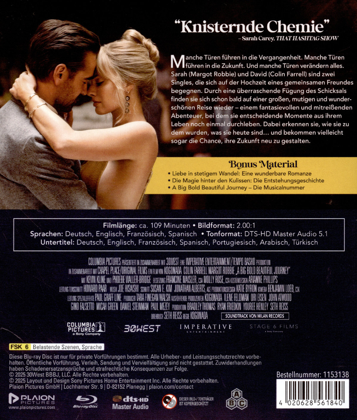 A Big Bold Beautiful Journey  (Blu-ray Disc)
