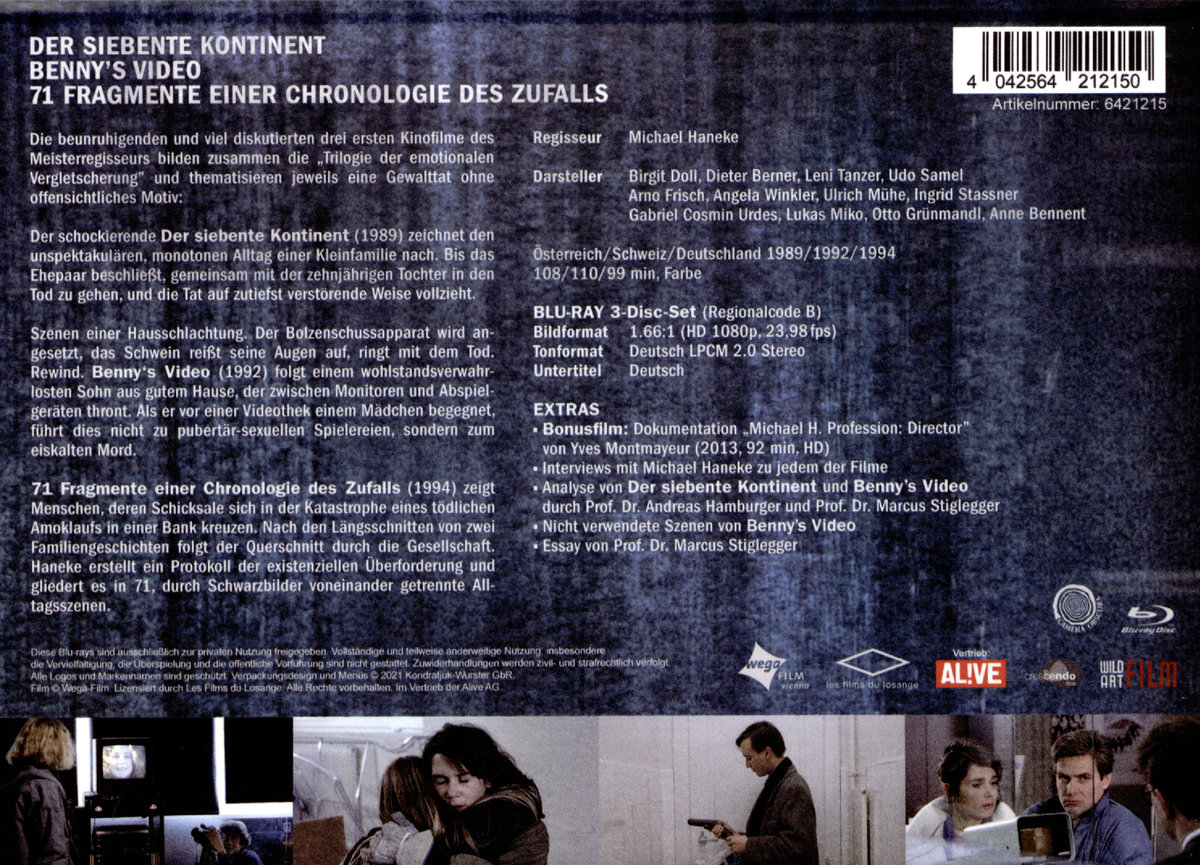 Michael Haneke - Trilogie der emotionalen Vergletscherung - Uncut Mediabook Edition (blu-ray)