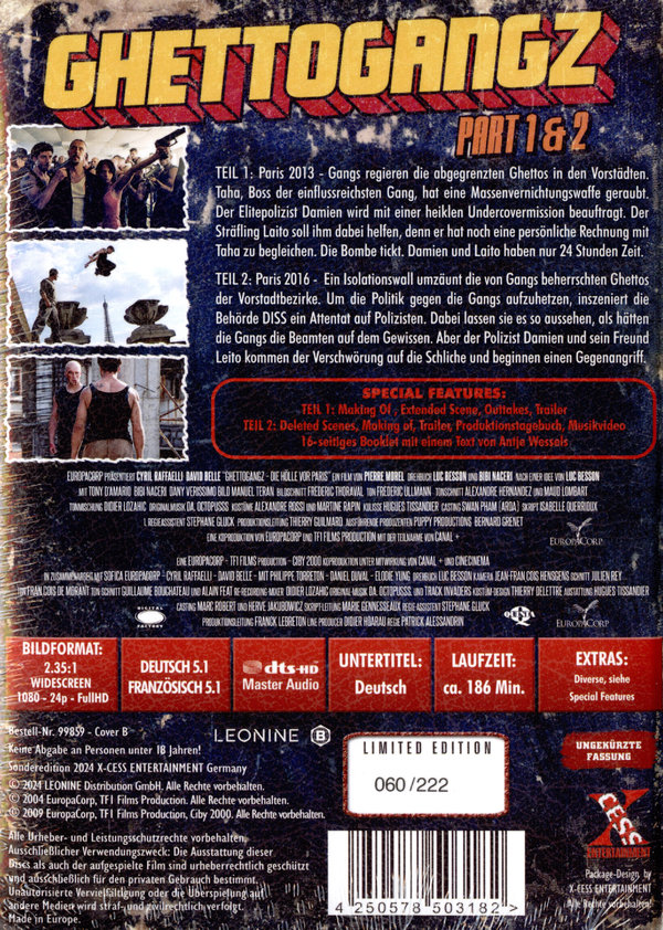 Ghettogangz 1+2 - Uncut Mediabook Edition  (blu-ray) (B) Ghettogangz 1+2 - Uncut Mediabook Edition  (blu-ray) (B)
