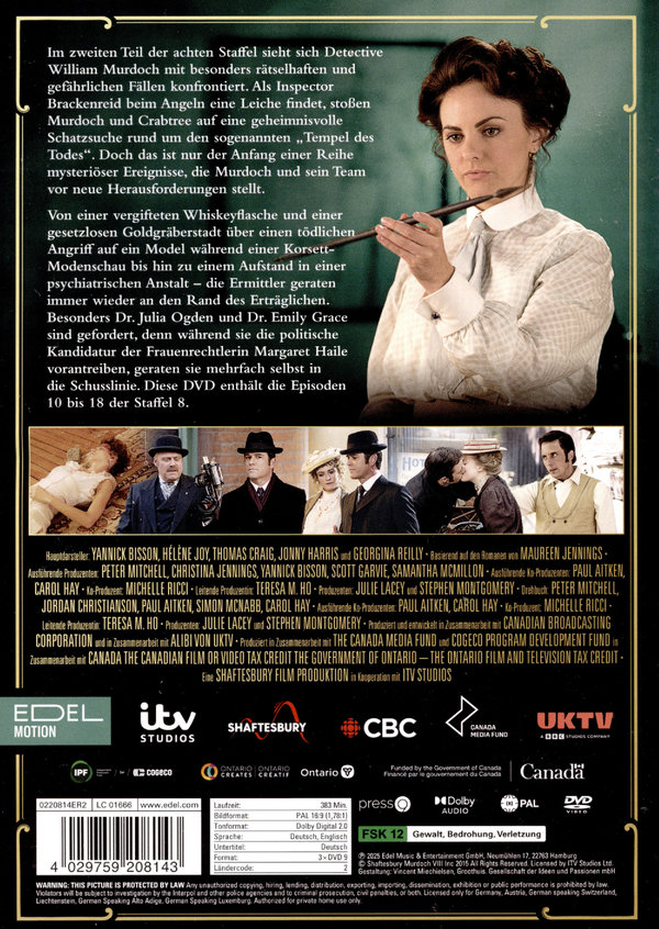 Murdoch Mysteries - Staffel 8 - Teil 2  [3 DVDs]  (DVD)