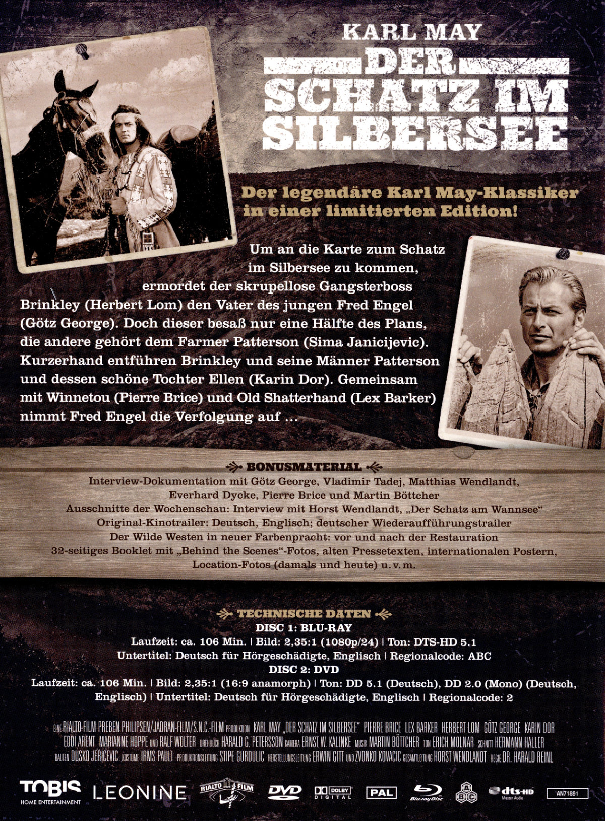 Der Schatz im Silbersee - Mediabook - Limited Edition  (+ DVD)  (Blu-ray Disc)