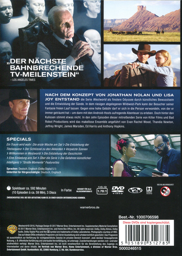 Westworld - Die komplette 1. Staffel  [3 DVDs]  (DVD)