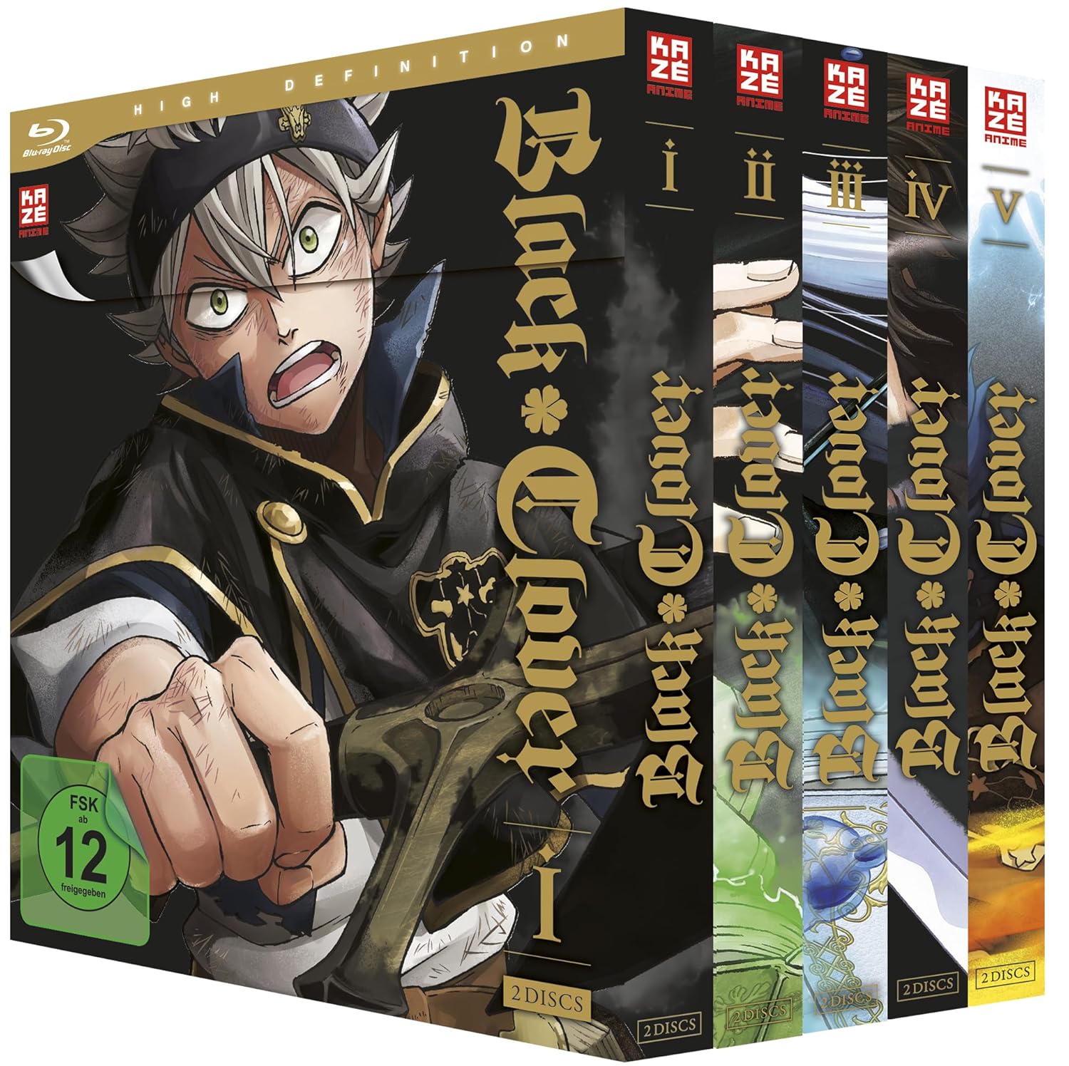 Black Clover - Staffel 1 - Gesamtausgabe - Bundle  [5 BRs]  (Blu-ray Disc)