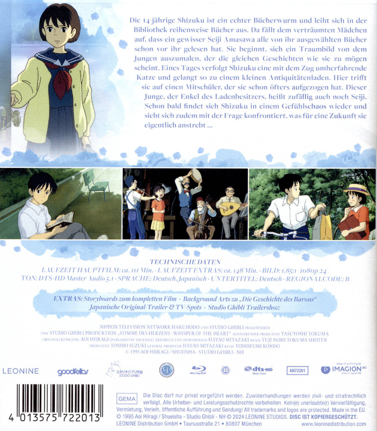 Stimme des Herzens - Whisper of the Heart - White Edition  (Blu-ray Disc)