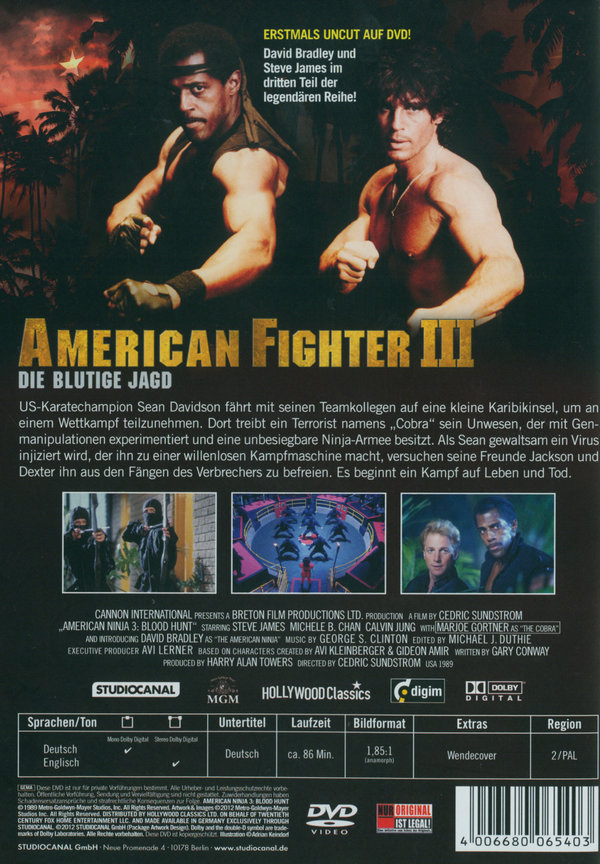 American Fighter 3 - Die blutige Jagd - Uncut  (DVD)