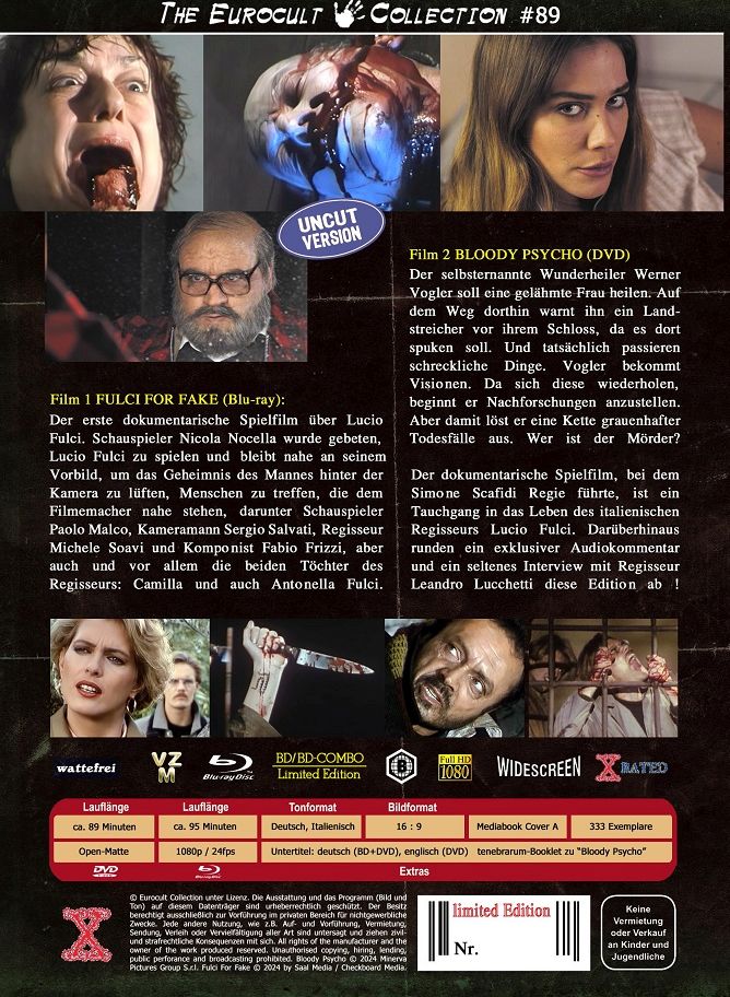 Fulci for Fake / Bloody Psycho - Uncut Mediabook Edition  (DVD+blu-ray) (A)