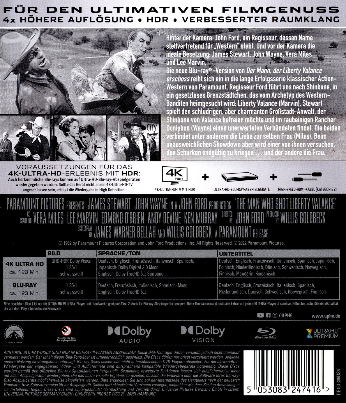 Mann der Liberty Valance erschoss, Der (4K Ultra HD)