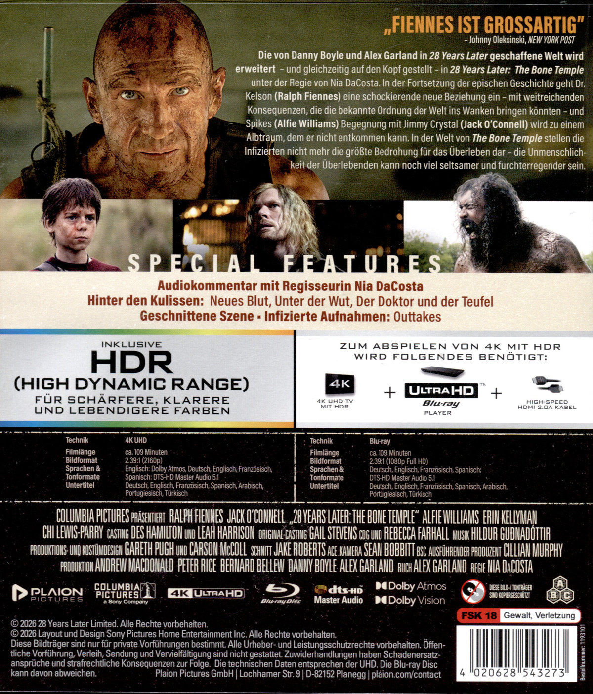 28 Years Later: The Bone Temple  (4K Ultra HD + Blu-ray)