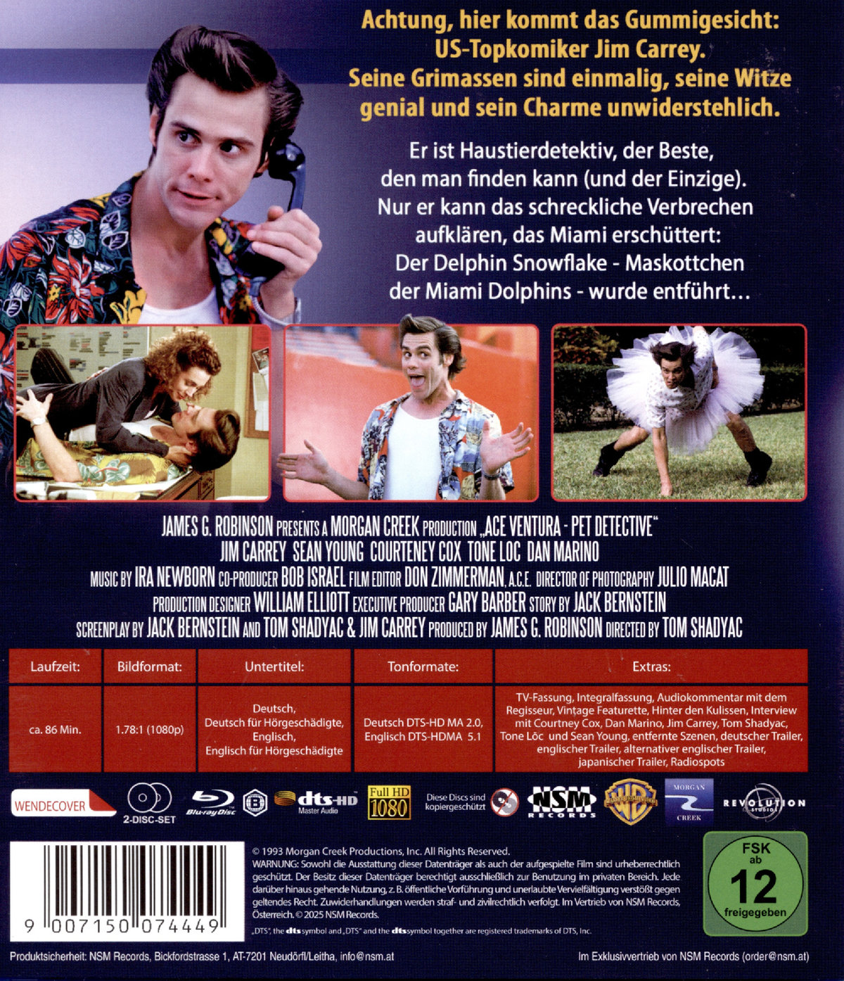 Ace Ventura - Ein tierischer Detektiv - 3 Filmfassungen  [2 BRs]  (Blu-ray Disc)