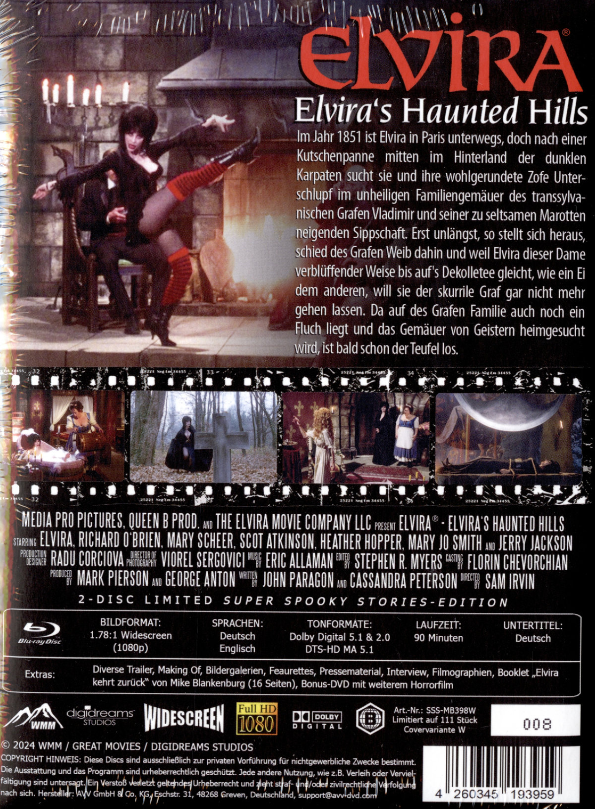 Elvira - Elvira's Haunted Hills - Uncut Mediabook Edition - Limitiert auf 111 Stück  (+ Bonus-DVD mit weiterem Horrorfilm)  (blu-ray)