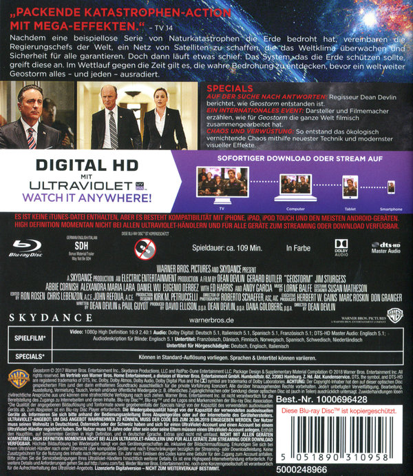 Geostorm (blu-ray)