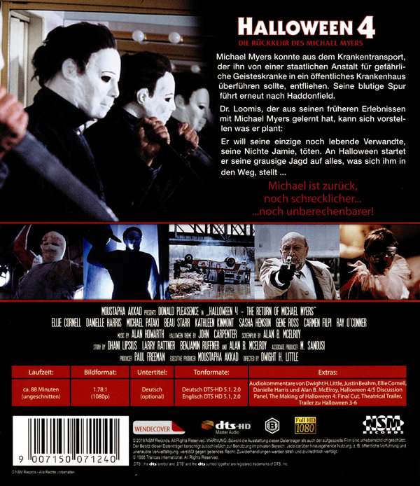 Halloween 4 - Die Rückkehr des Michael Myers - Uncut Edition (blu-ray)
