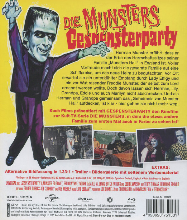 Munsters, Die - Gespensterparty (blu-ray)