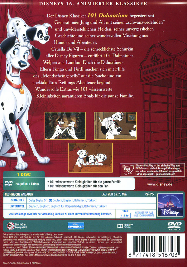 101 Dalmatiner - Disney Classics  (DVD)