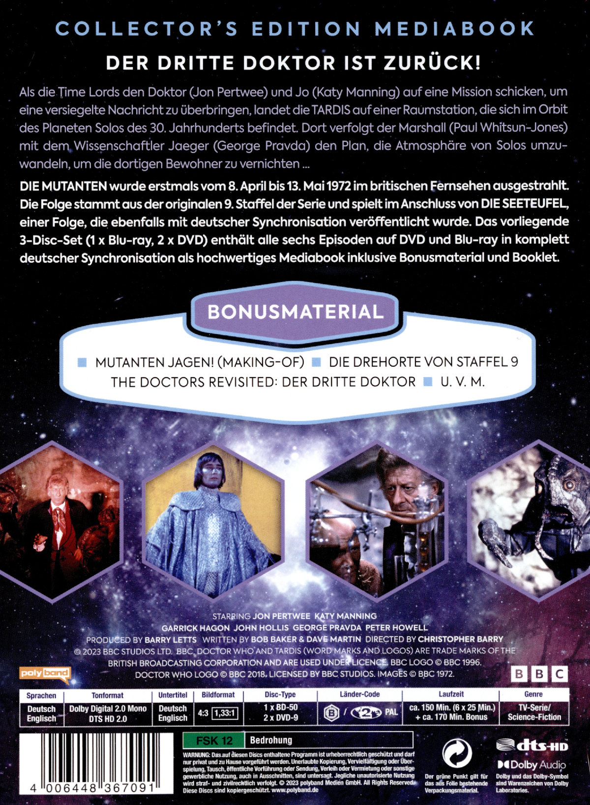 Doctor Who: Der Dritte Doktor - Die Mutanten LTD.  [3 BRs]  (Blu-ray Disc)