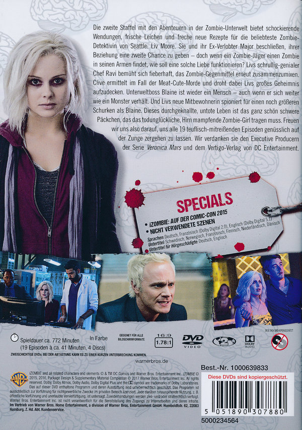 iZombie - Staffel 2  [4 DVDs]  (DVD)