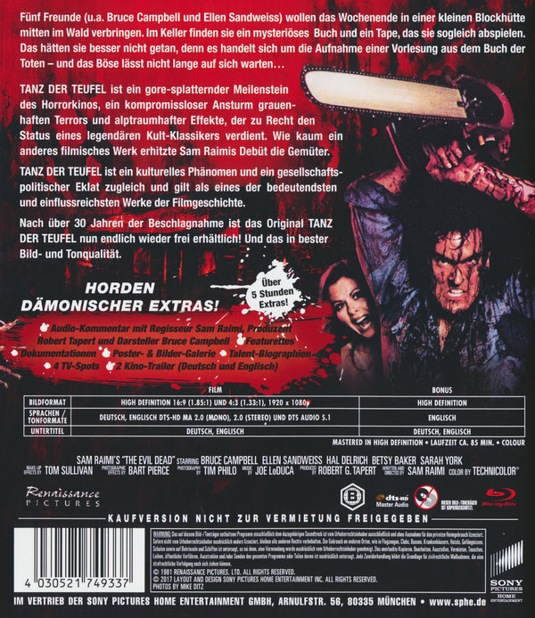 Tanz der Teufel - Evil Dead - Das Original (blu-ray)