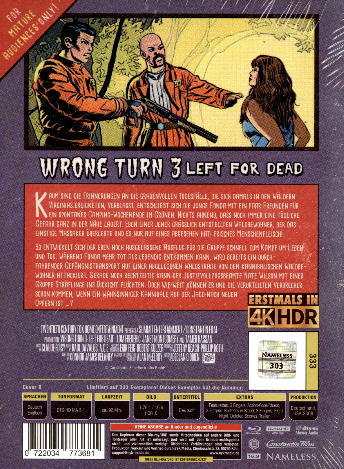 Wrong Turn 3 - Uncut Mediabook Edition  (4K Ultra HD+blu-ray) (D)