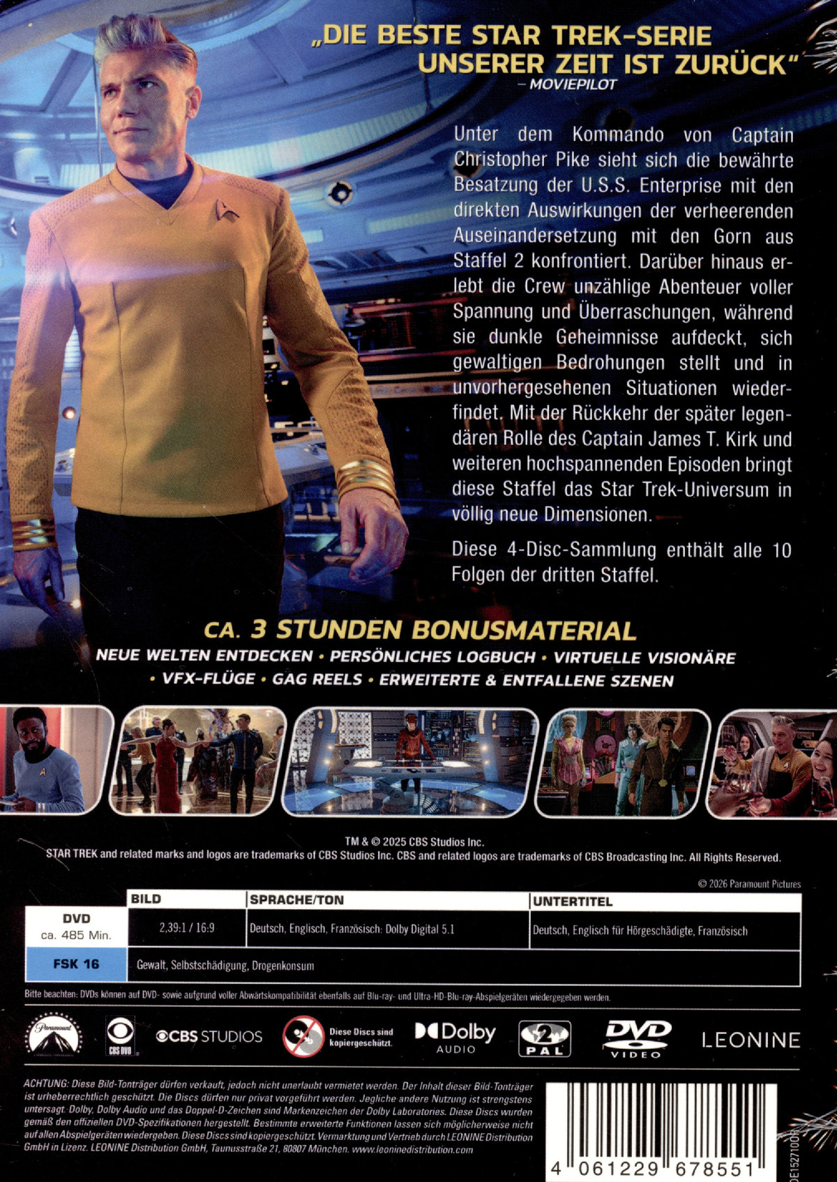 Star Trek: Strange New Worlds - Staffel 3  (DVD)