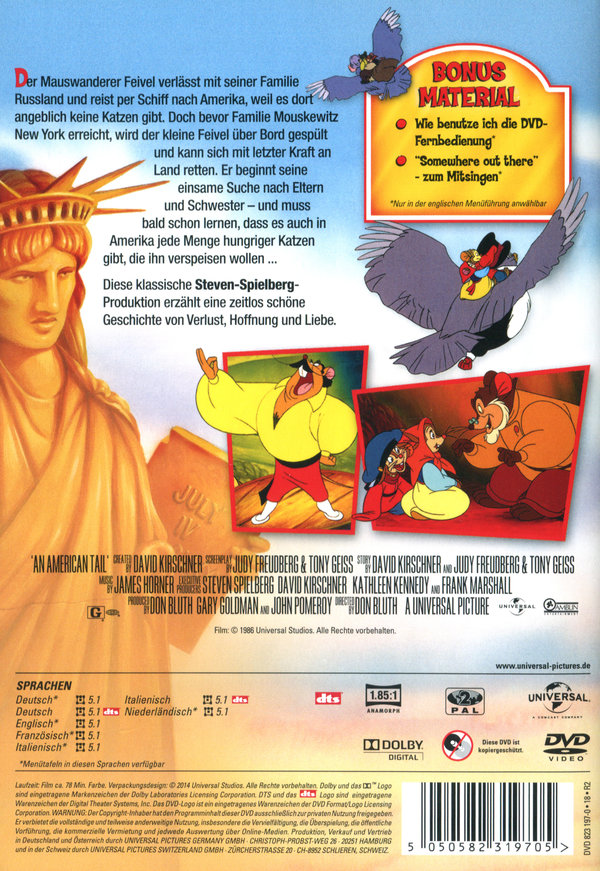 Feivel - Der Mauswanderer  (DVD)