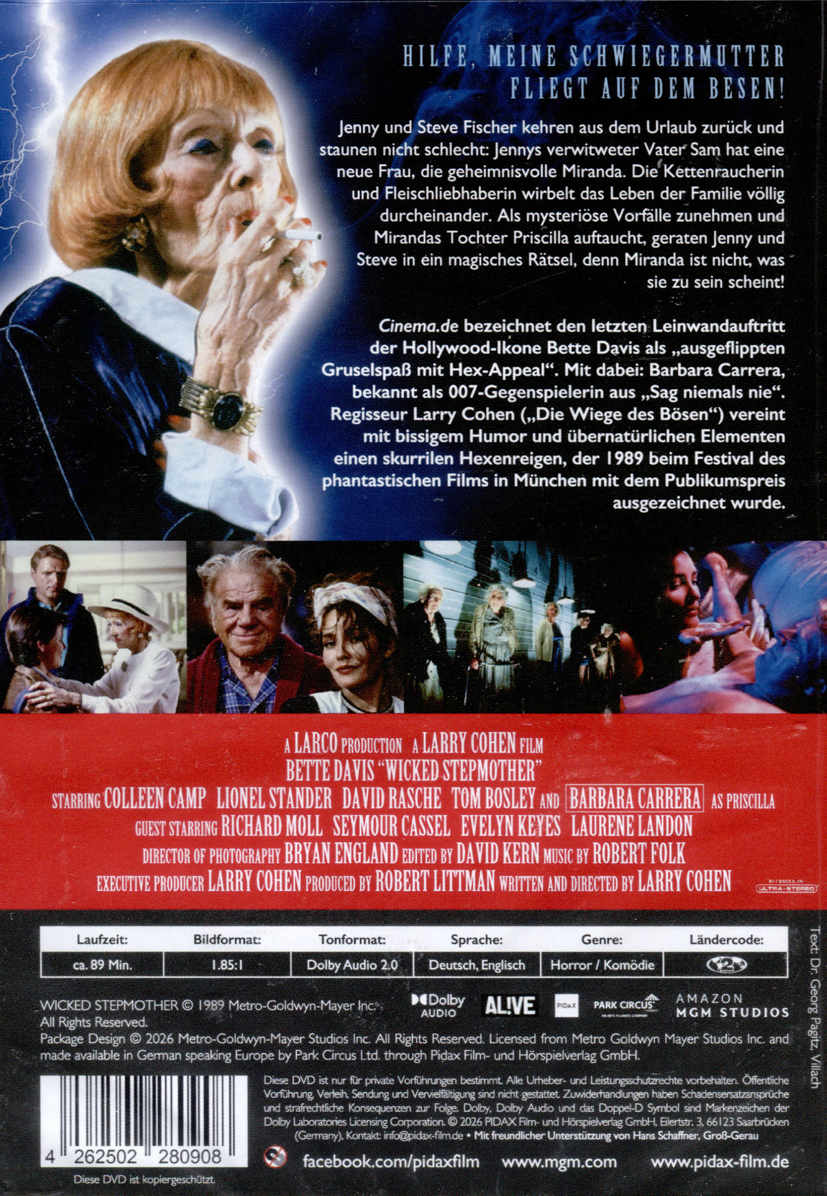 Tanz der Hexen (Wicked Stepmother) / Preisgekrönte Horrorkomödie mit Hollywood-Ikone Bette Davis in ihrem letzten Kinofilm (Pidax Film-Klassiker)  (DVD)