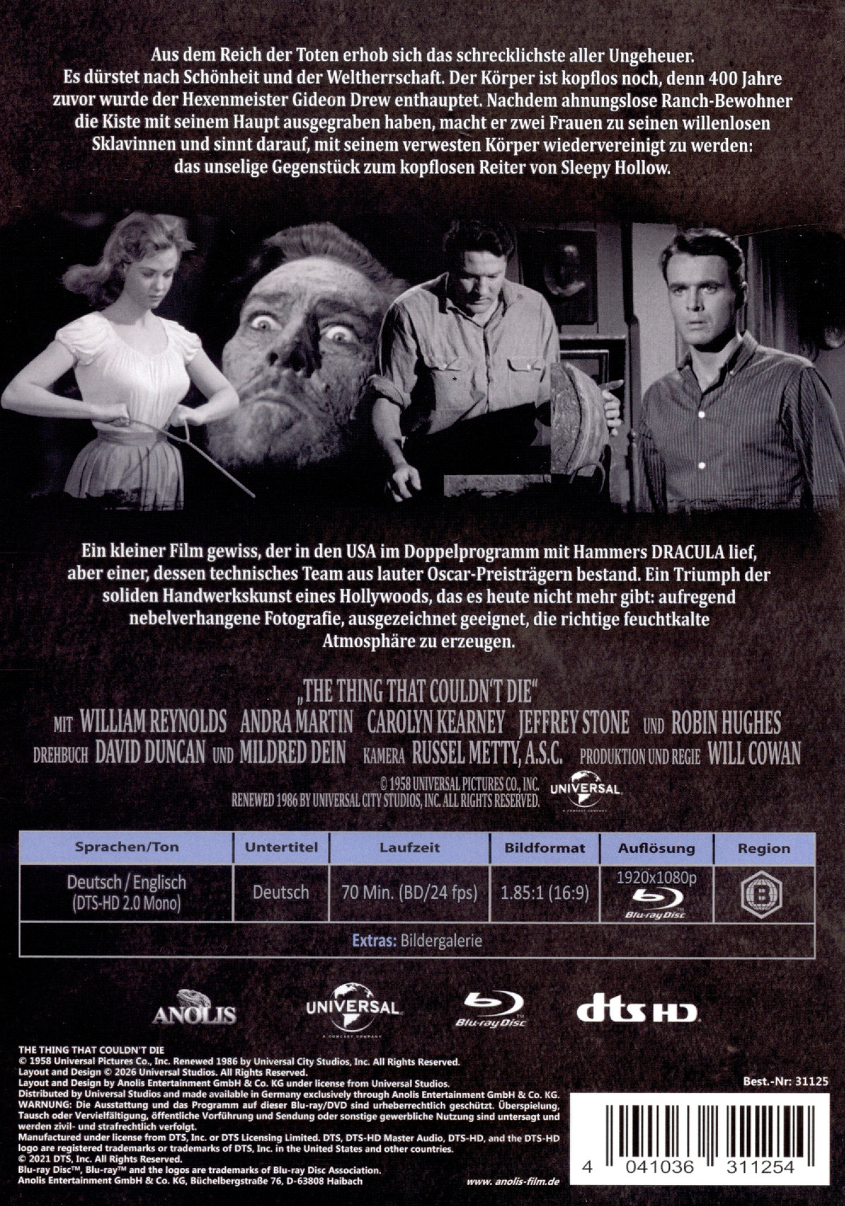 Der Kopf aus dem Totenreich - Das Vermächtnis der Galerie des Grauens (blu-ray)
