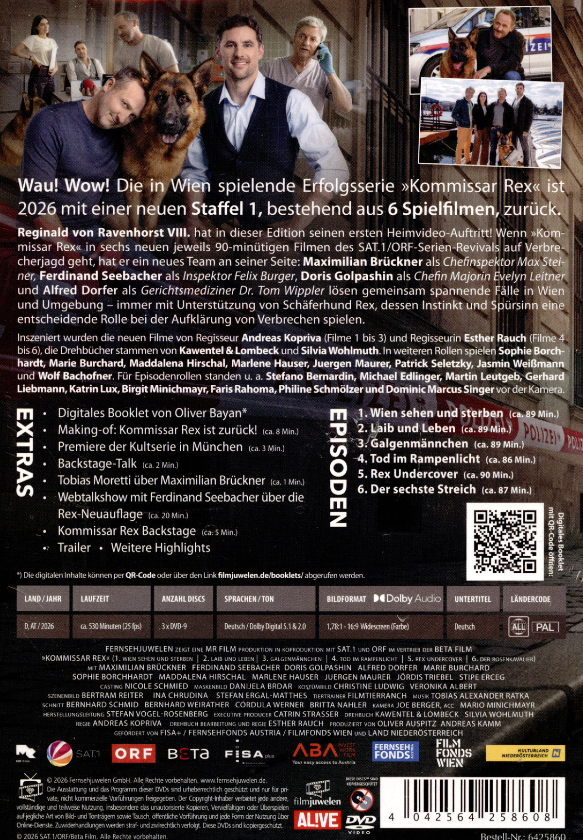 Kommissar Rex (2026) - Die komplette 1. Staffel  [3 DVDs]  (DVD)