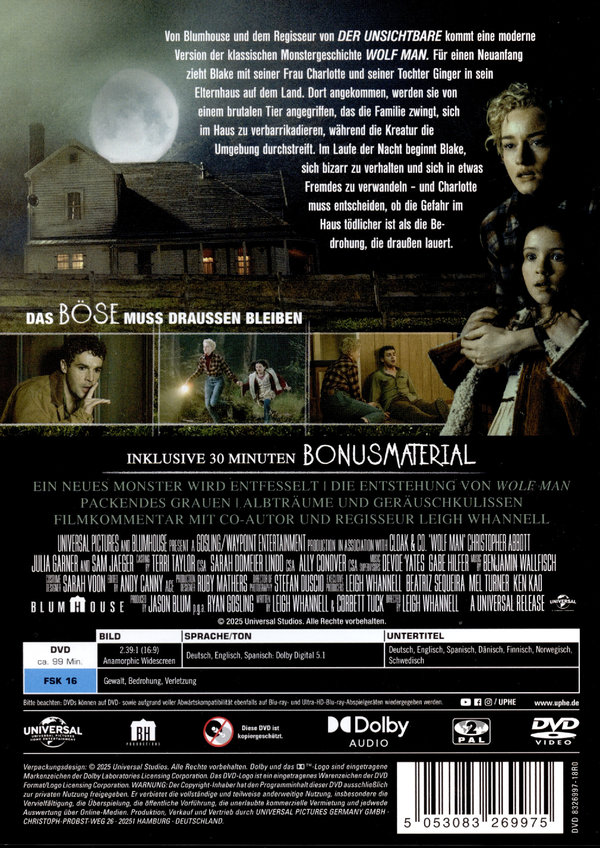 Wolf Man (2025)  (DVD)