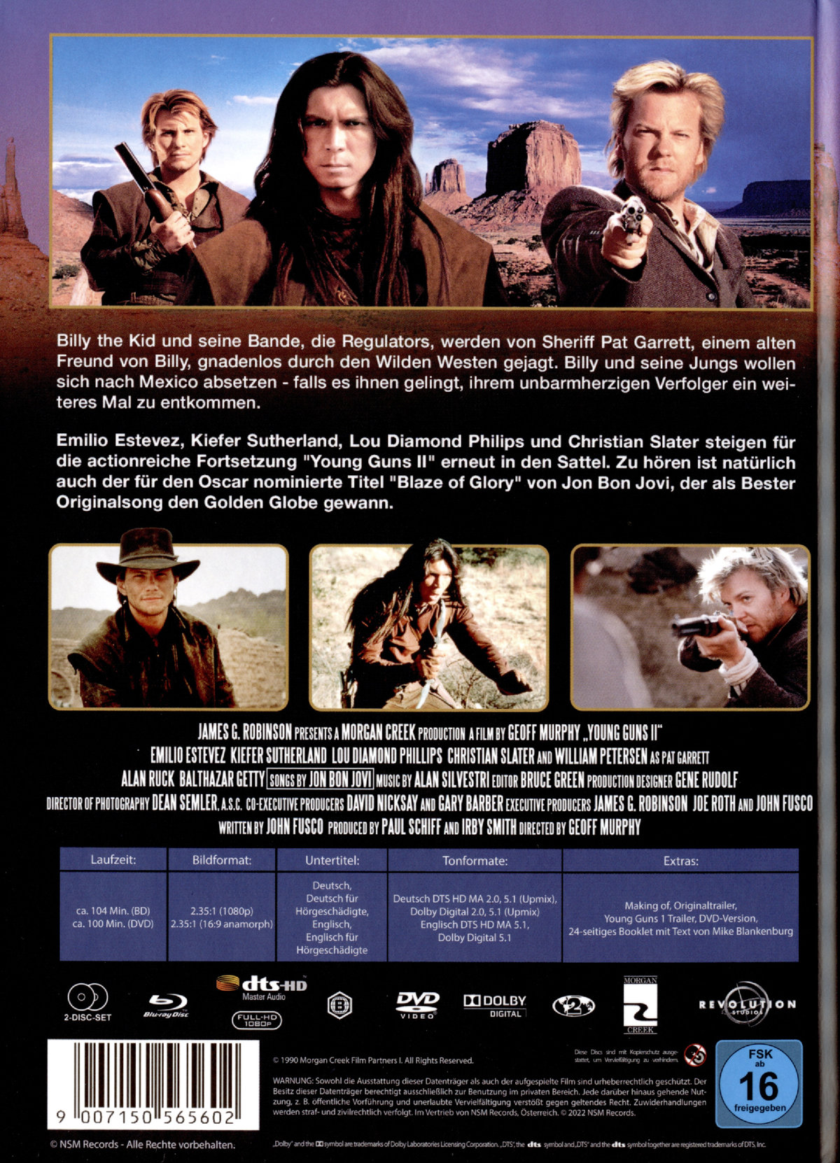 Young Guns 2 - Uncut Mediabook Edition (DVD+blu-ray)