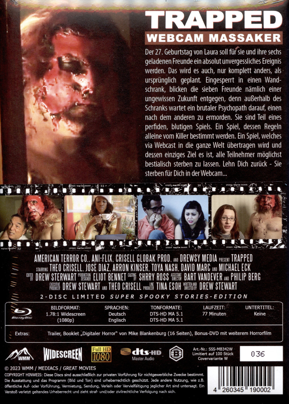 Trapped - Webcam Massaker - Uncut Mediabook Edition  (blu-ray)