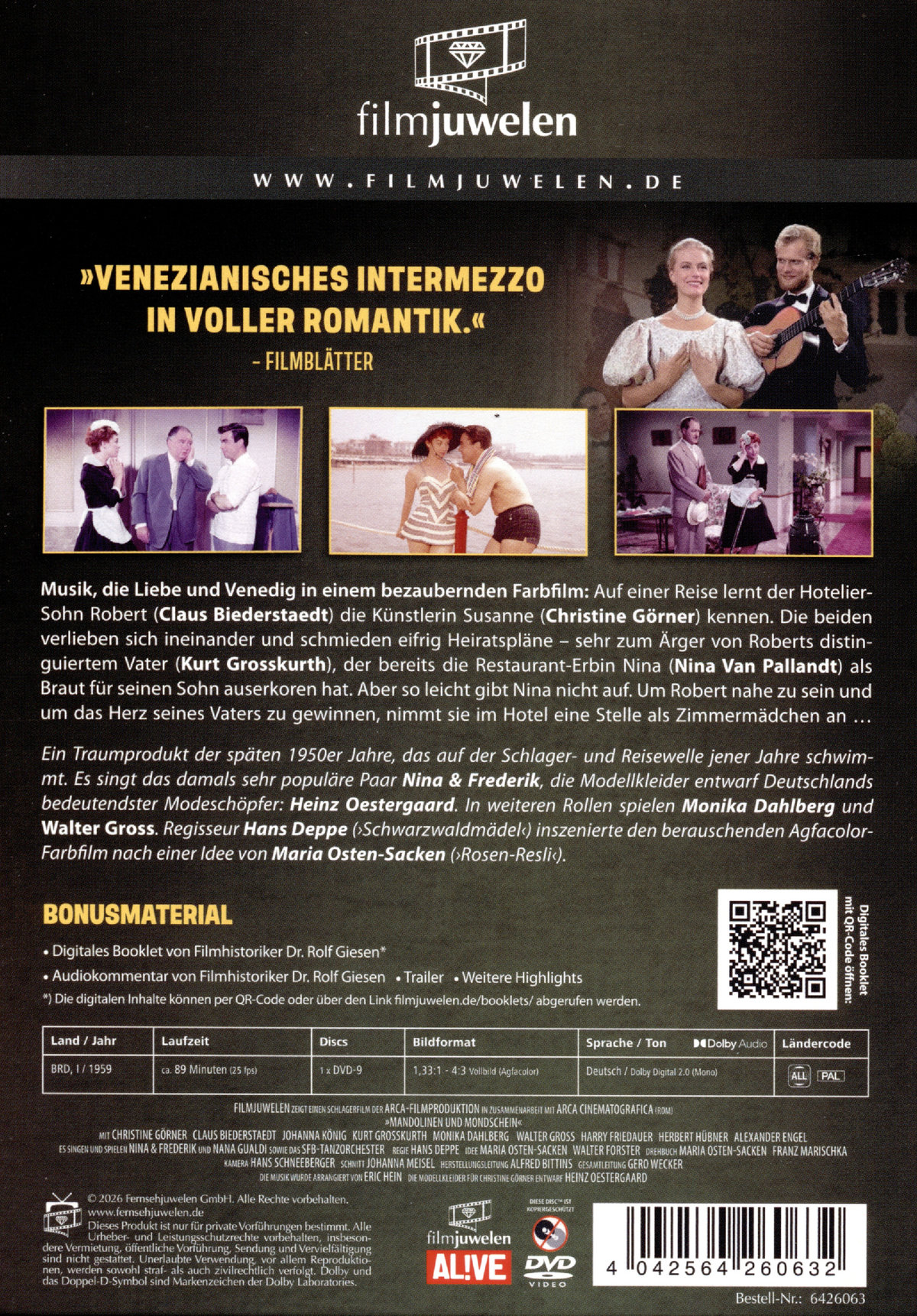Mandolinen und Mondschein (Filmjuwelen)  (DVD)