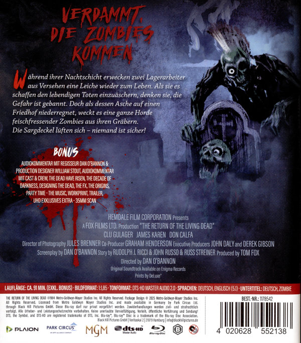 Verdammt, die Zombies kommen - Return of the living Dead  (4K Ultra HD+Blu-ray)
